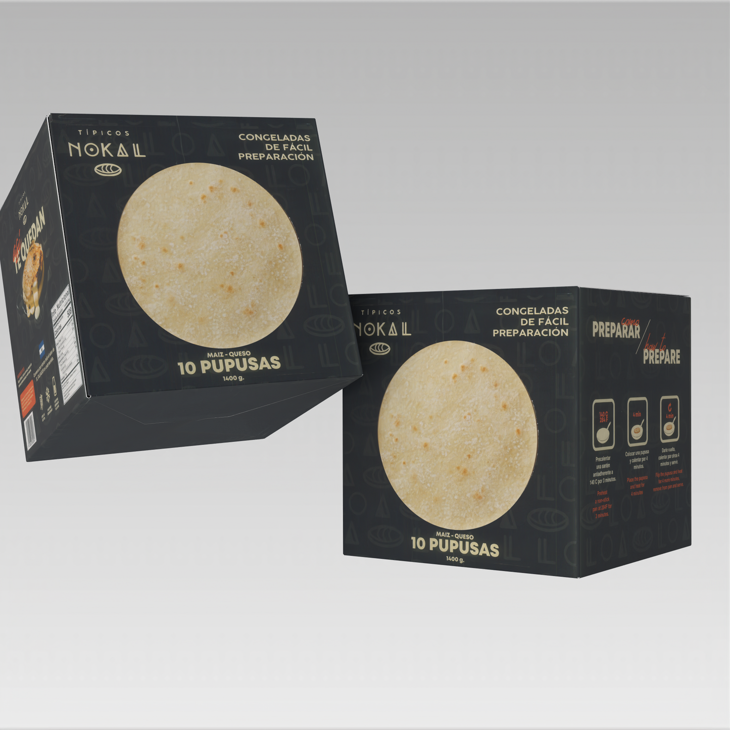 Pupusas Congeladas de Queso Típicos Nokal (Paquete de 10)