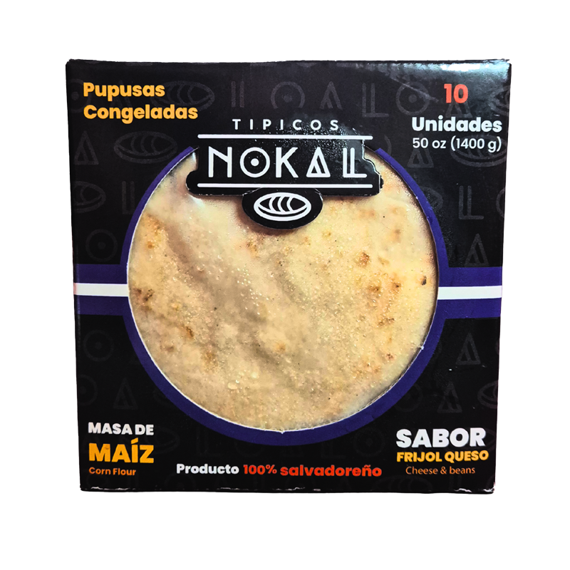 Typical Nokal Bean and Cheese Pupusas, Authentic Salvadoran Pupusas, Vegetarian Breakfast Foods, 20 Count, 100 Ounce Family Pack