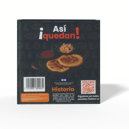 Pupusas Congeladas de Frijol y Queso Típicos Nokal (Paquete de 10)