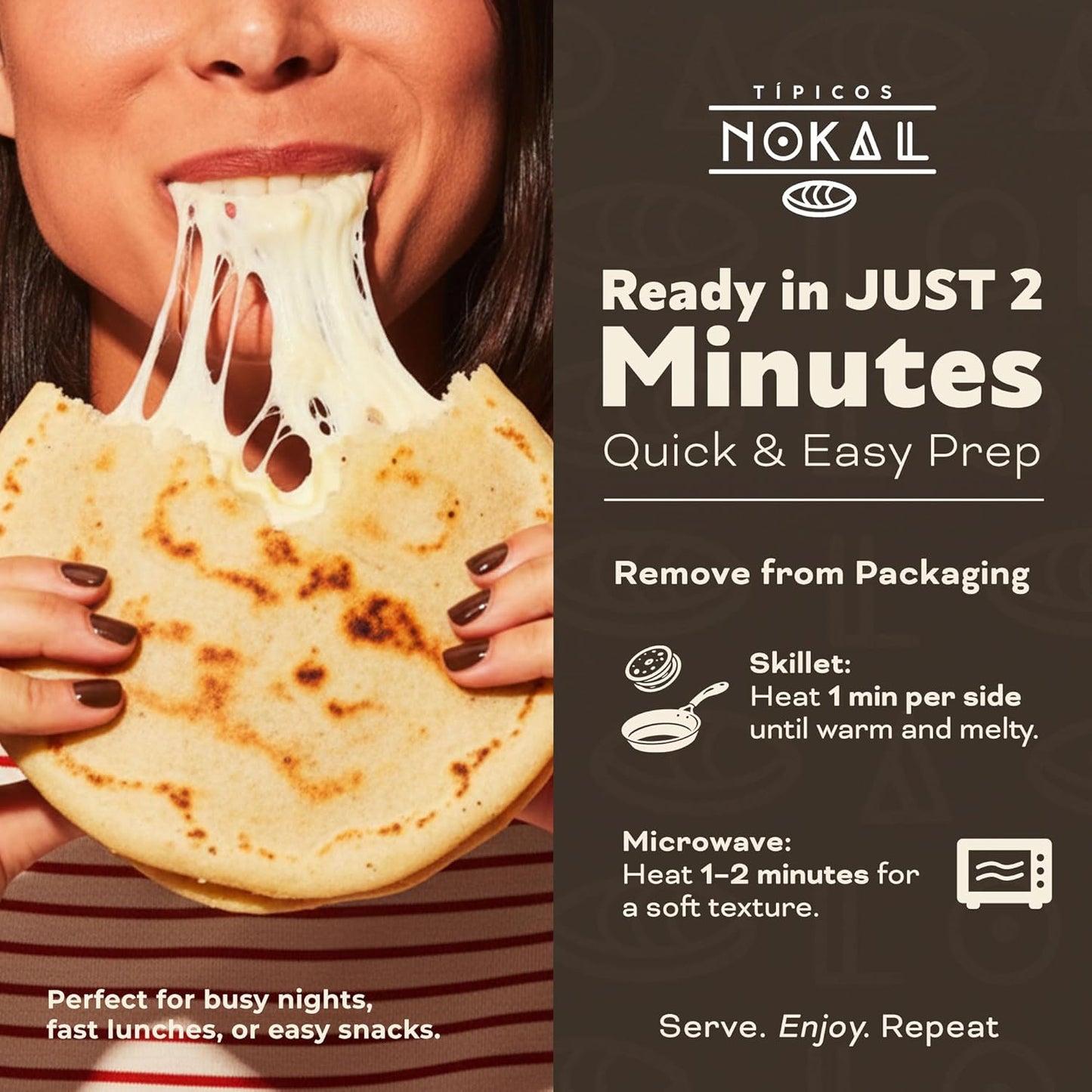 Pupusas Congeladas de Queso Típicos Nokal (Paquete de 10)