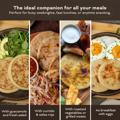 Pupusas Congeladas de Frijol y Queso Típicos Nokal (Paquete de 10)