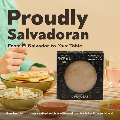 Pupusas Congeladas de Queso Típicos Nokal (Paquete de 10)