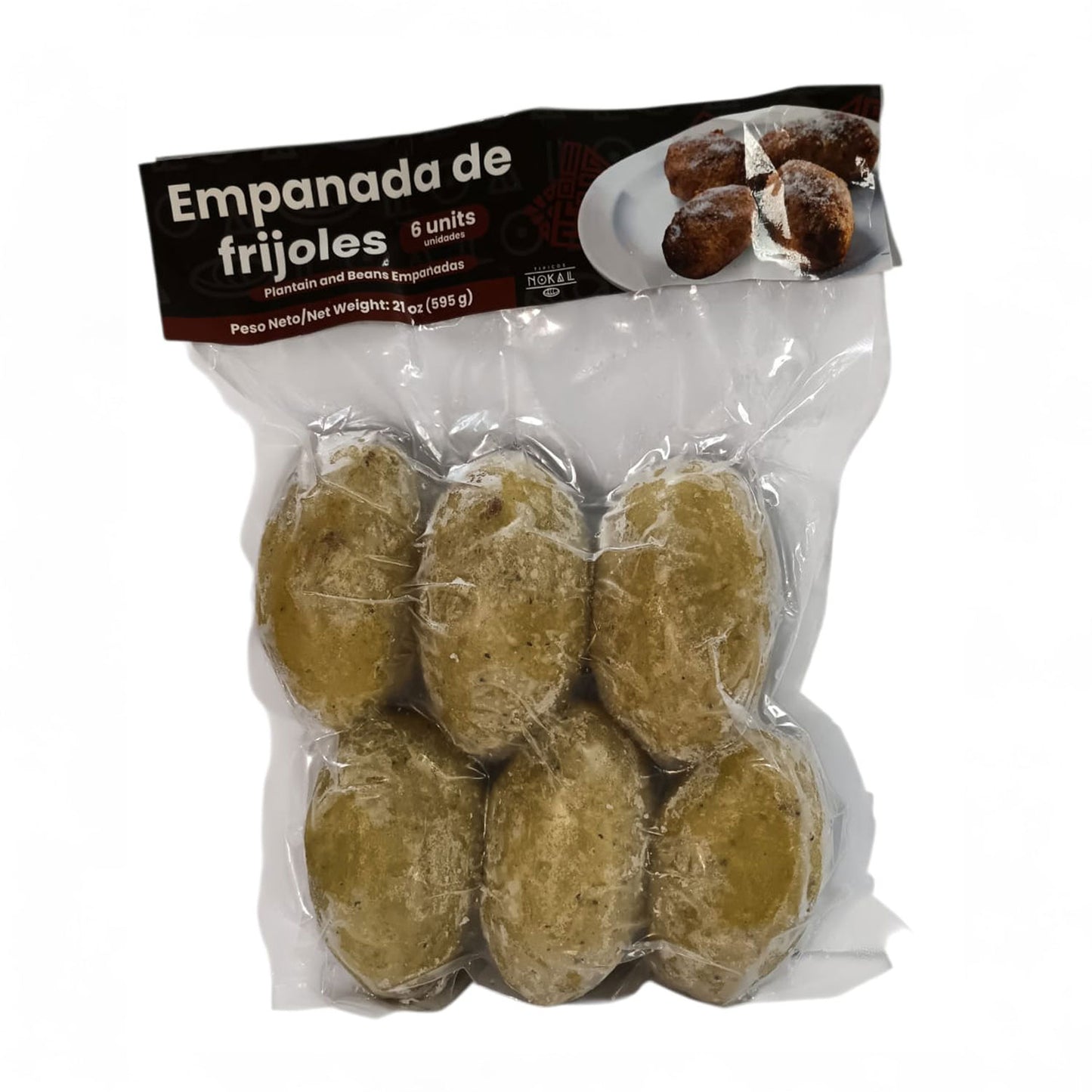 Empanada de Platano Rellena con Frijol Típicos Nokal (Paquete de 6)