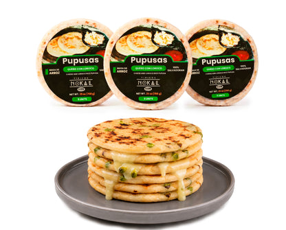 Typical Nokal  Triple pack Bean and Cheese Pupusas, Authentic Salvadoran Pupusas, Vegetarian Breakfast Foods, 15 Count, 75 Ounce Family Pack