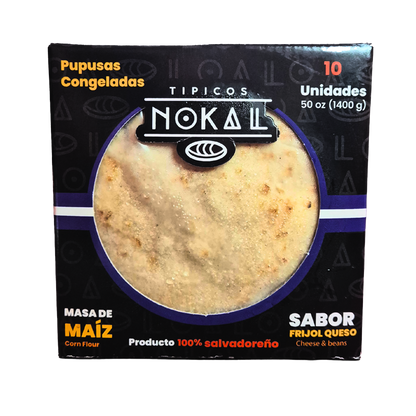 Typical Nokal  Bean and Cheese Pupusas, Authentic Salvadoran Pupusas, Vegetarian Breakfast Foods, 20 Count, 100 Ounce Family Pack